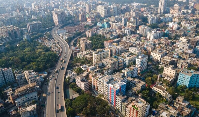 Birds Eye View of Dhaka City, Bangladesh