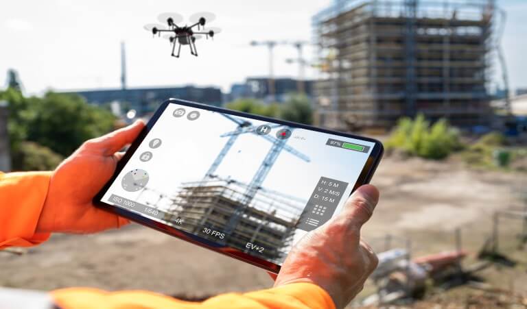 Tablet at construction site