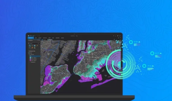 ArcGIS graphic on laptop