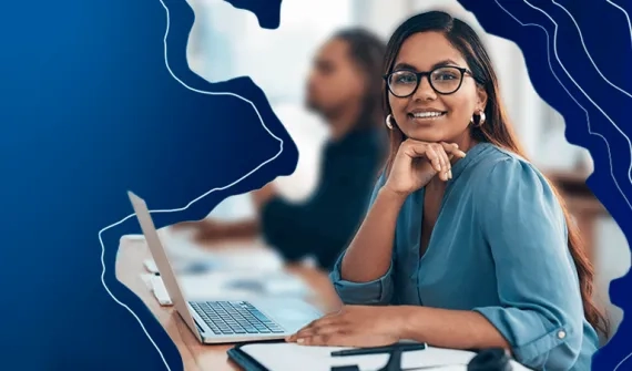 Woman at laptop