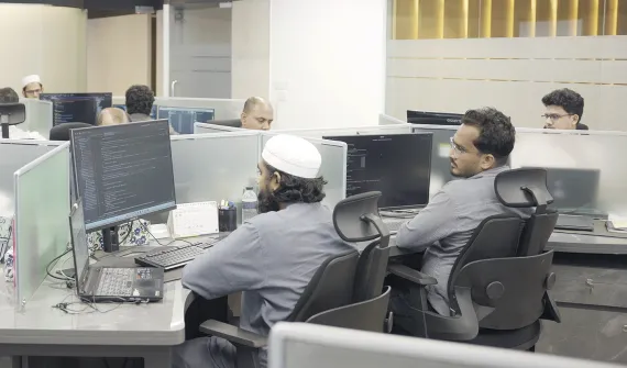 Employees working 