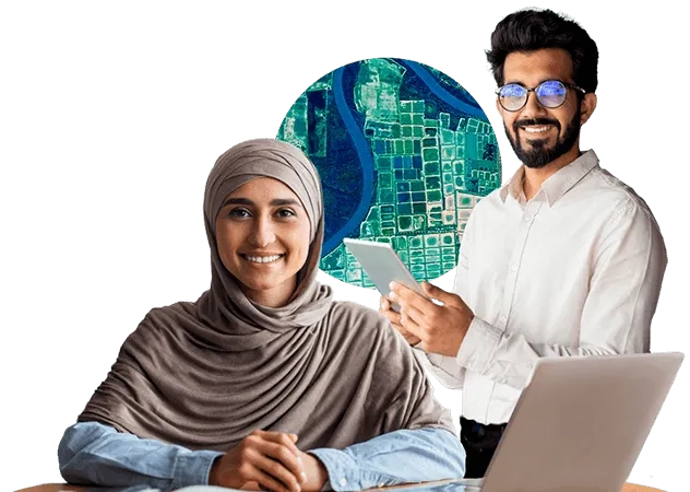 Overlay image with man and woman